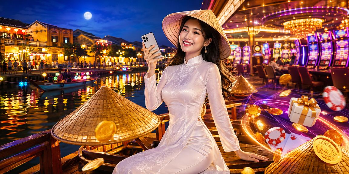Người dùng tại Hội An trải nghiệm slot casino trực tuyến trên điện thoại di động