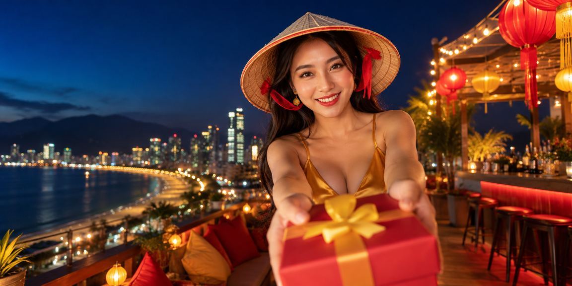 Người dùng tại Nha Trang trải nghiệm ứng dụng casino trên điện thoại bên biển